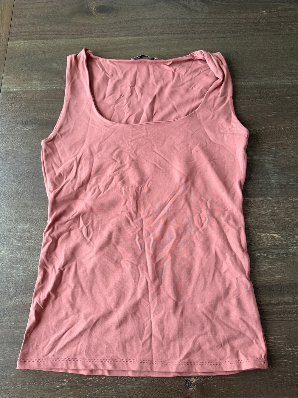 Zara Coral Scoop Neck Tank Top